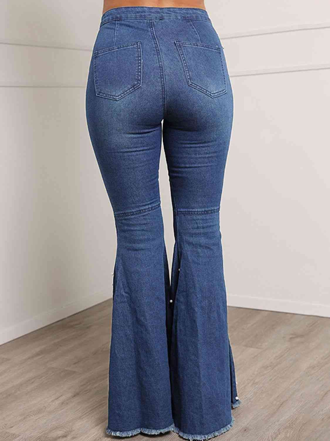 Tatiana Button Fly Flare Jeans