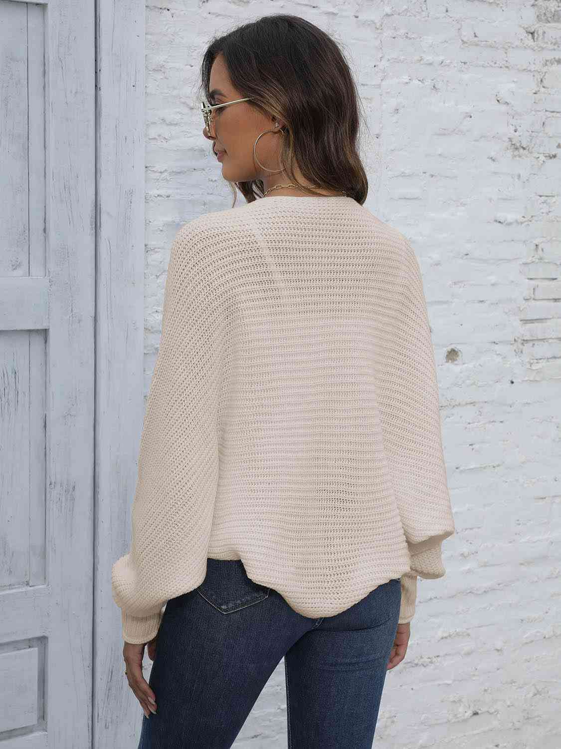 Angelique Bat Sleeve Open Front Short Cardigan