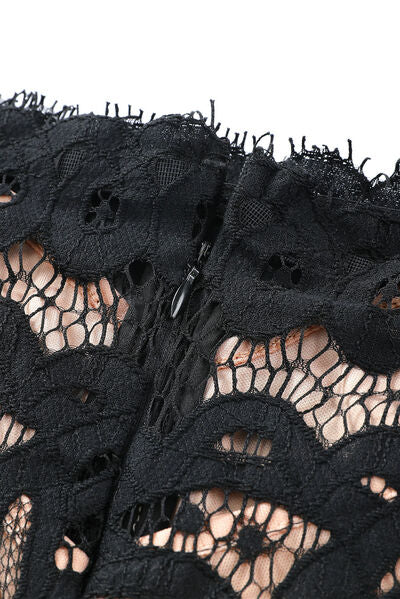 Mariah Off-Shoulder Long Sleeve Lace Dress