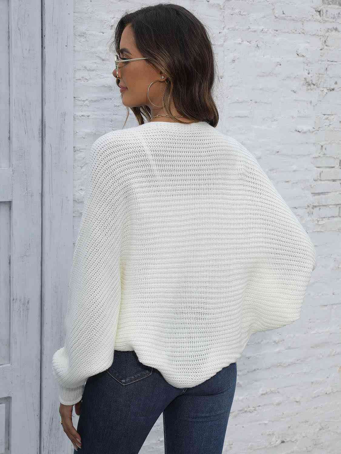 Angelique Bat Sleeve Open Front Short Cardigan
