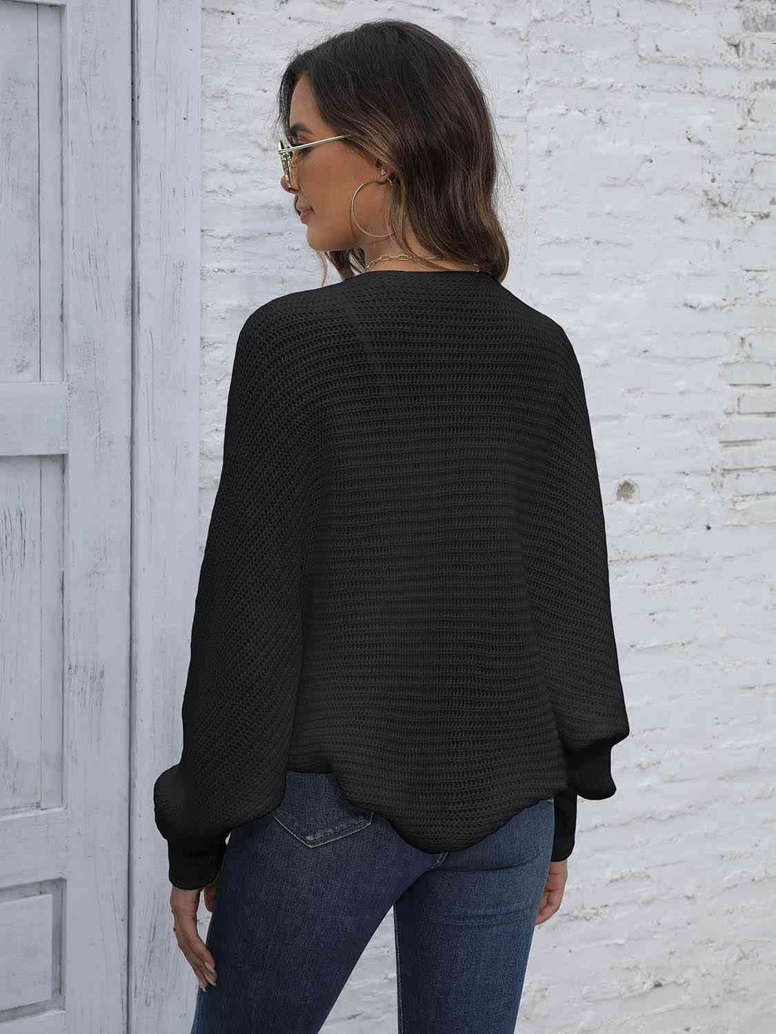 Angelique Bat Sleeve Open Front Short Cardigan