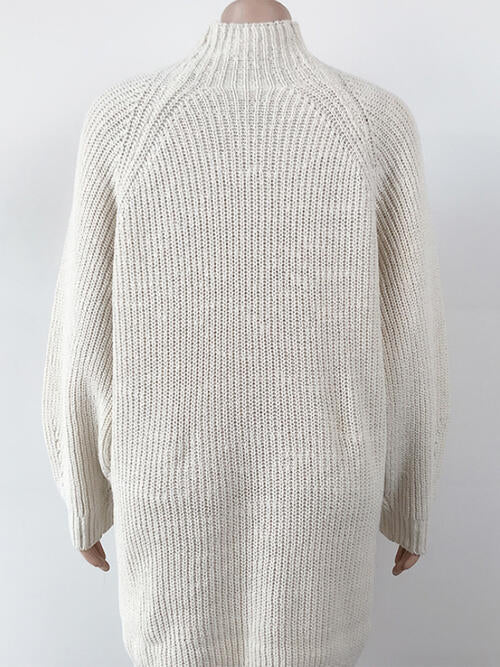 Lauren Mock Neck Dropped Shoulder Sweater Dress
