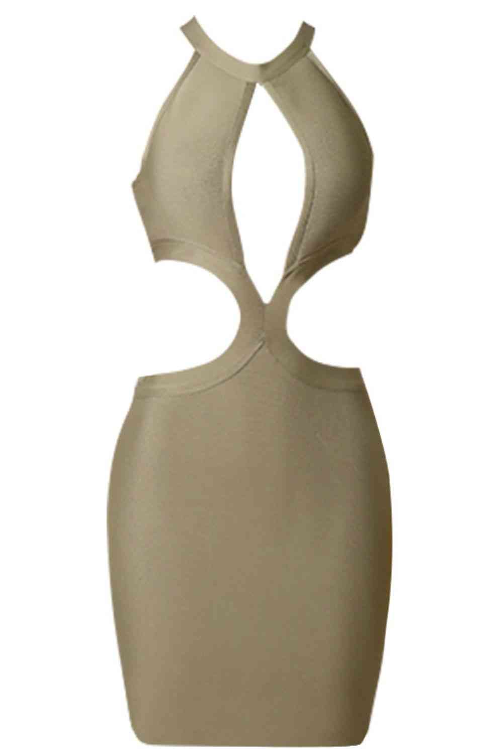 Sophie Cutout Grecian Neck Sleeveless Dress