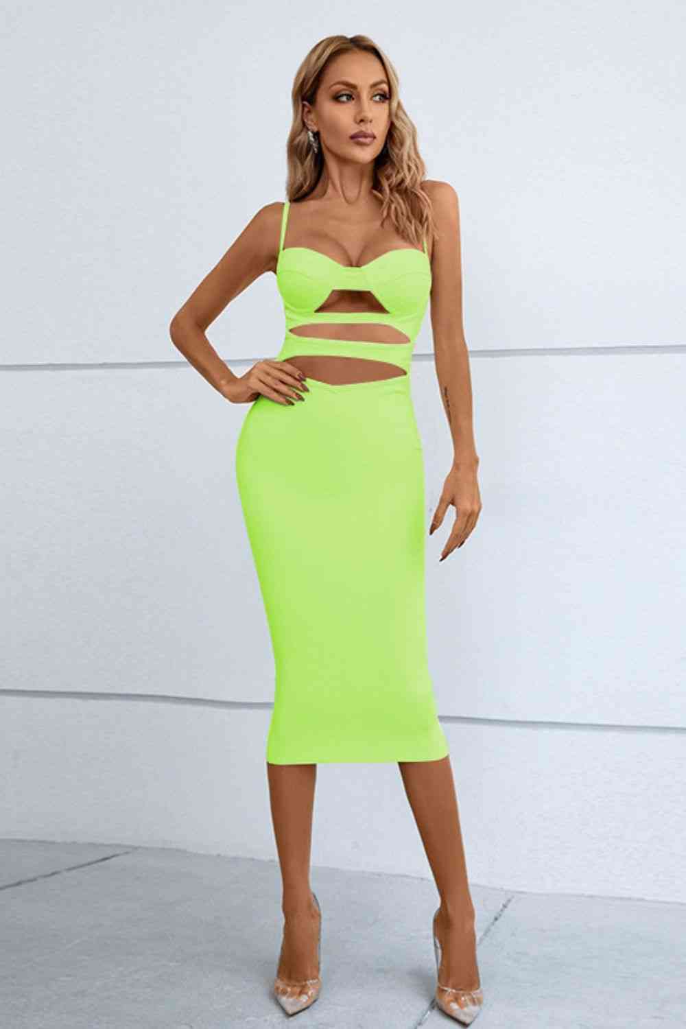 Savannah Cutout Spaghetti Strap Bodycon Dress