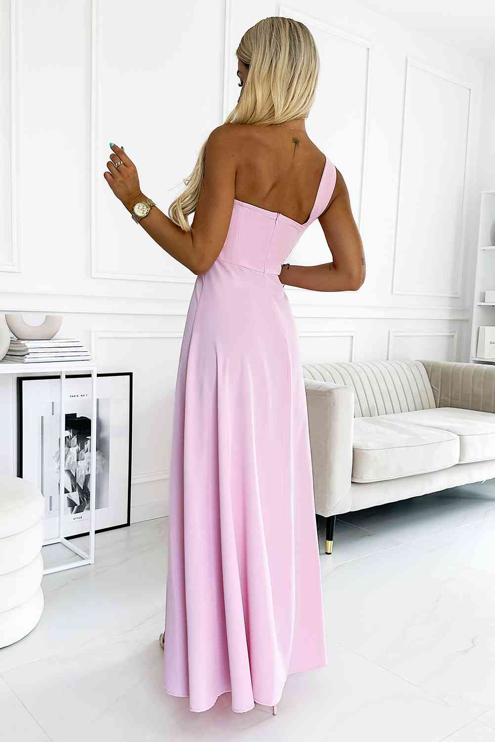 Serena One-Shoulder Sleeveless Maxi Dress