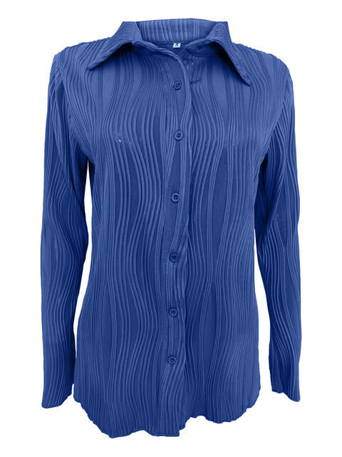 Collared Neck Long Sleeve Shirt