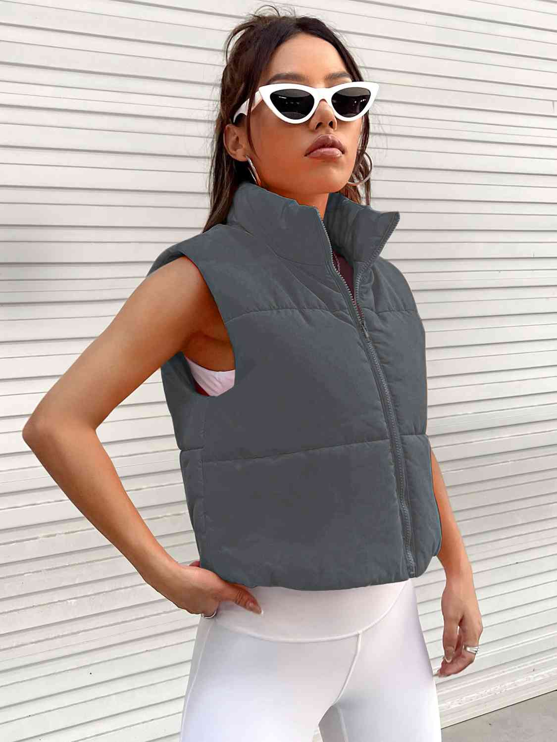 Zip-Up Puffer Vest