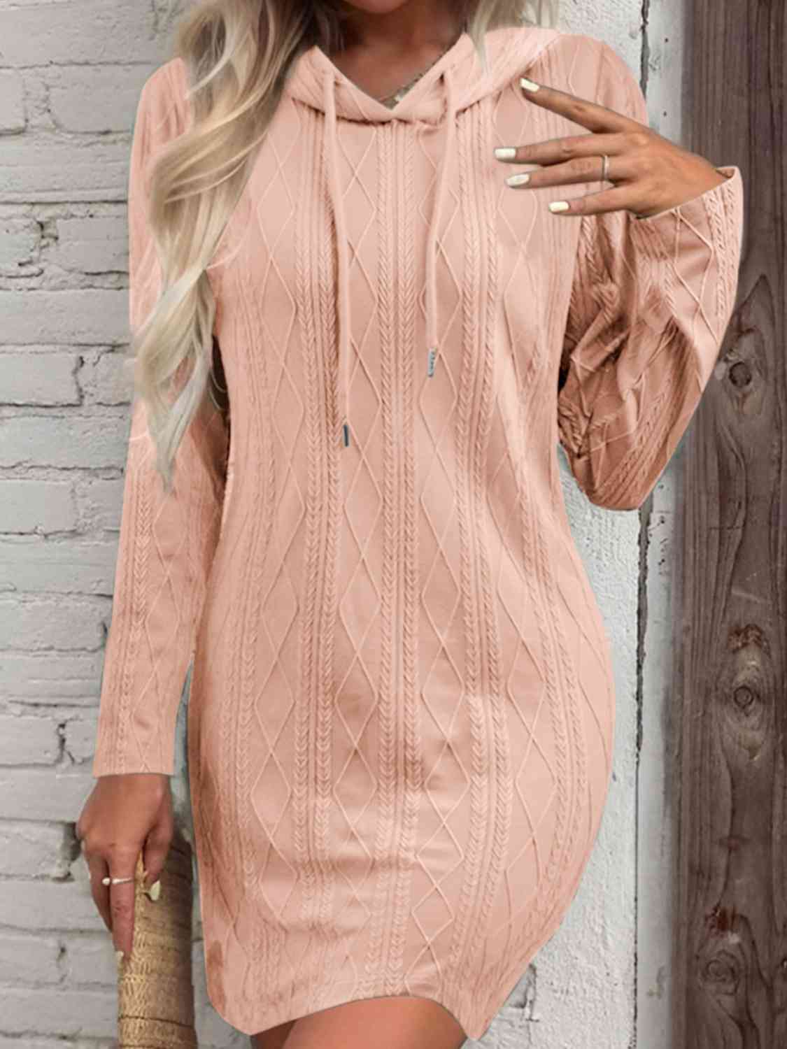 Josie Drawstring Hooded Sweater Dress