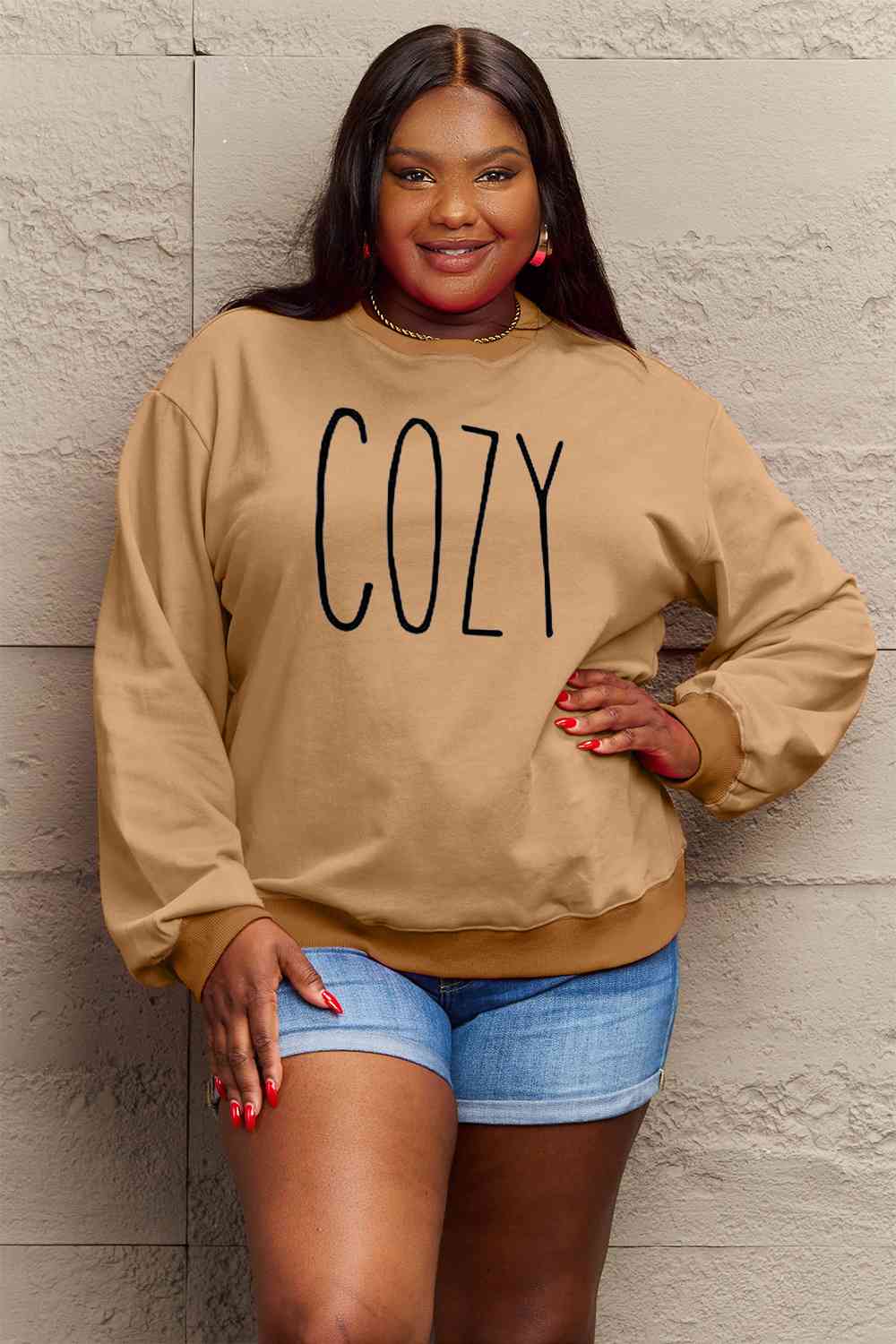 Simply Love Full Size COZY Graphic Sweatshirt