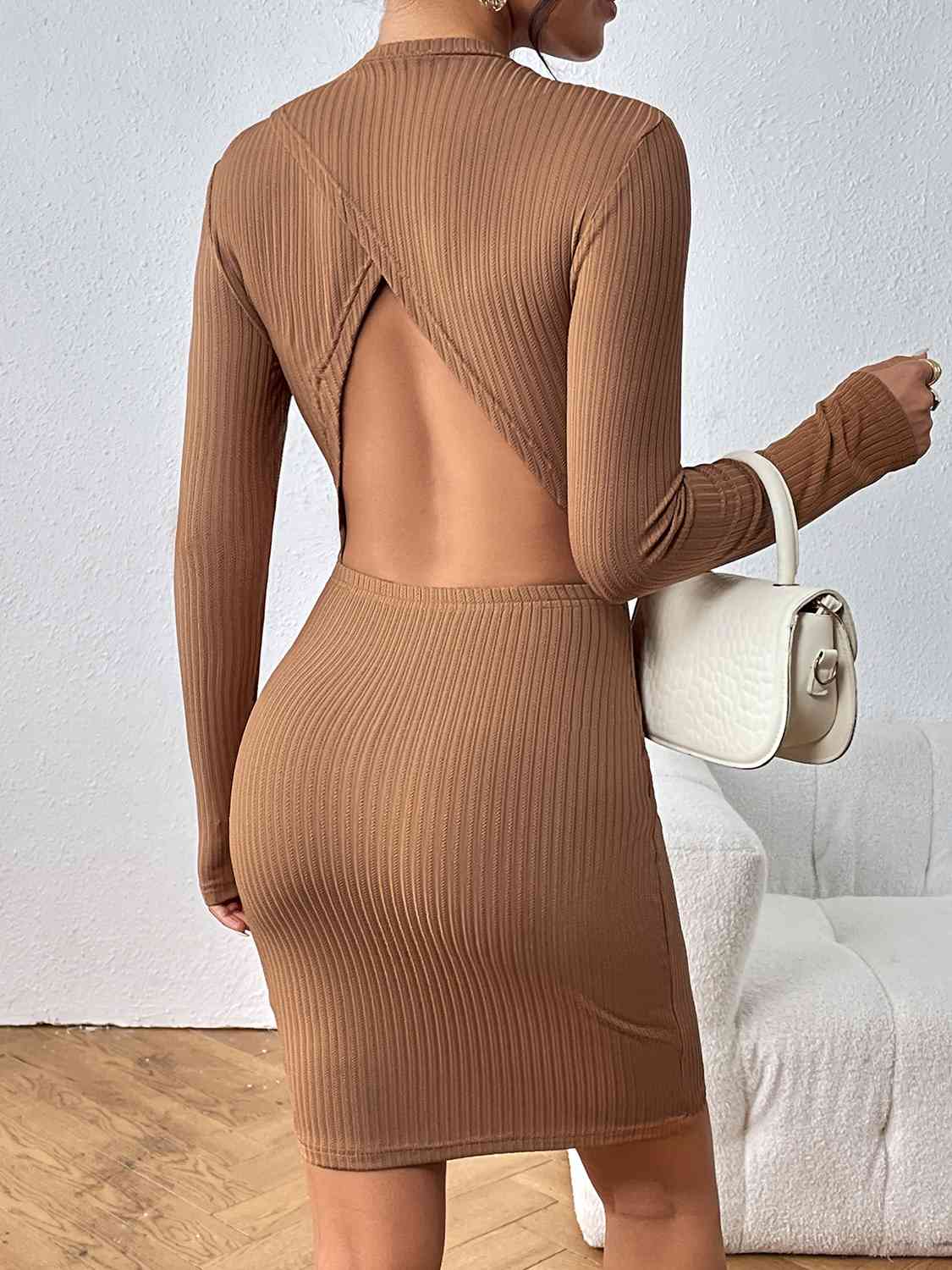 Journey Long Sleeve Ribbed Mini Dress