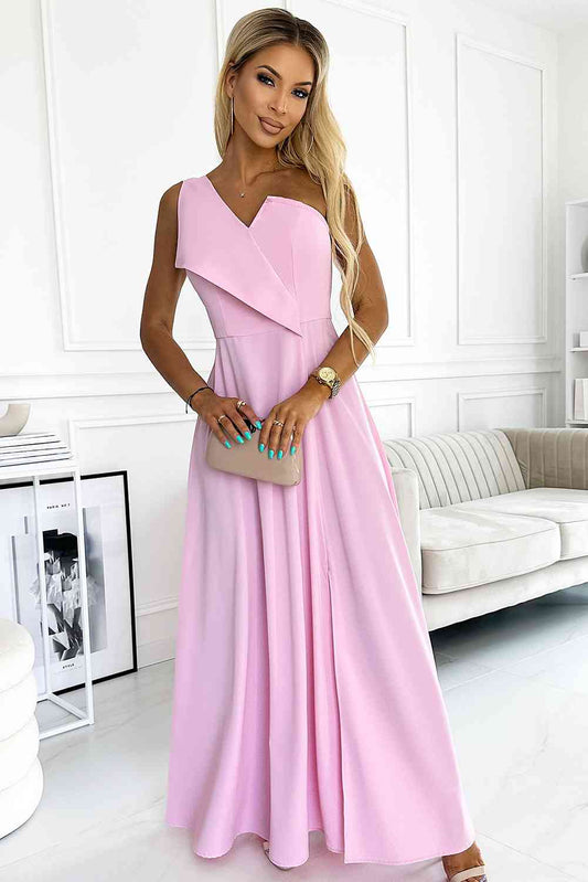 Serena One-Shoulder Sleeveless Maxi Dress