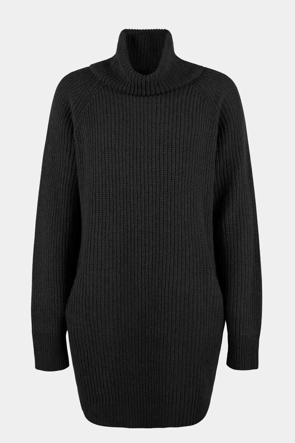 Ryann Turtleneck Sweater Dress with Pockets