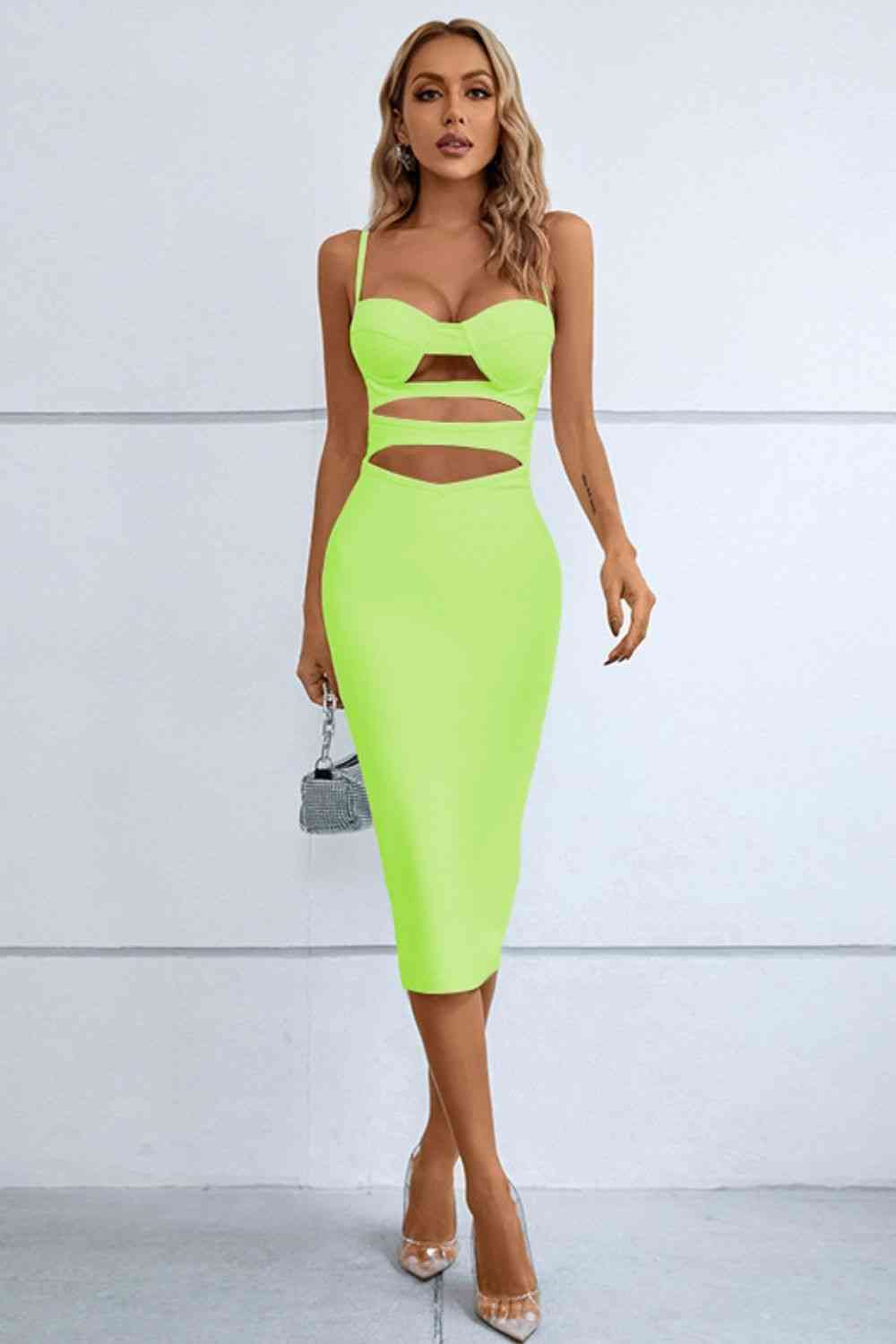 Savannah Cutout Spaghetti Strap Bodycon Dress