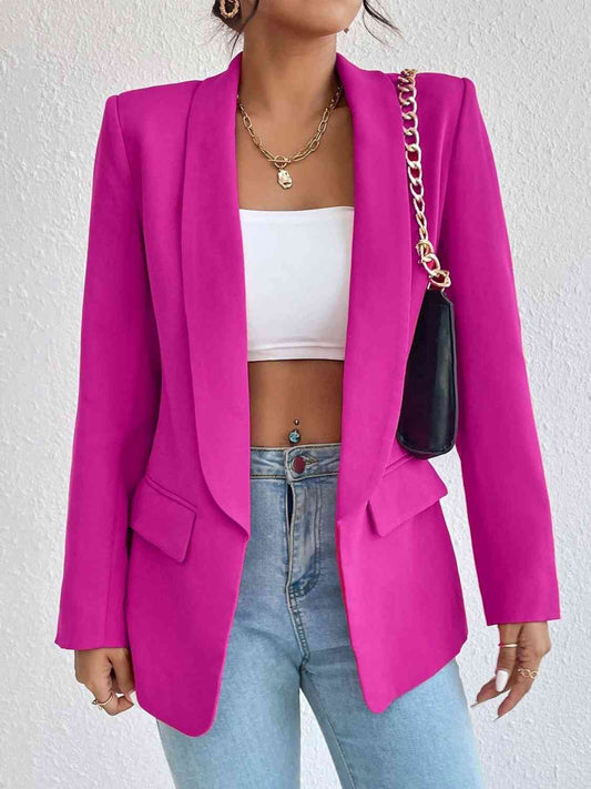 Shawl Collar Long Sleeve Blazer